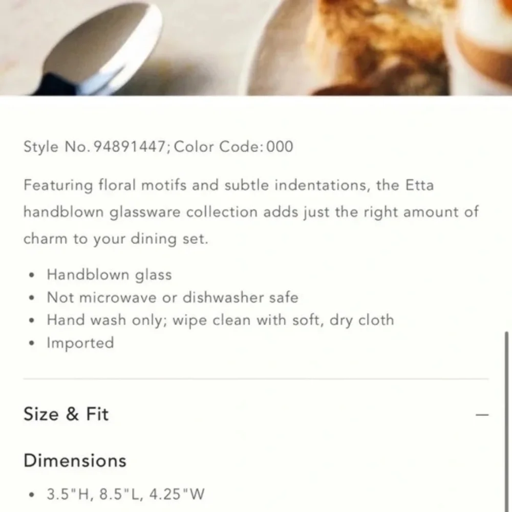 Anthropologie ETTA Scalloped Glass Butter Dish, NWT